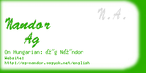 nandor ag business card